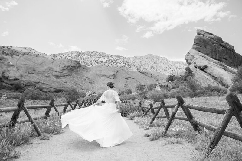bride twirling, denver colorado wedding photographer