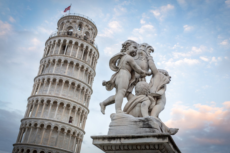 Pisa, Leaning Tower and sculpture