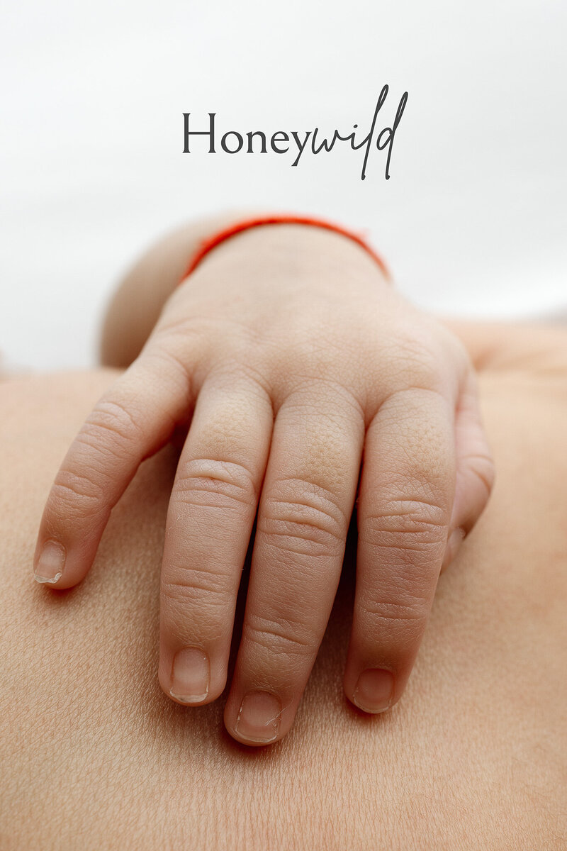 Close-up of newborn hand Grand Rapids newborn photography