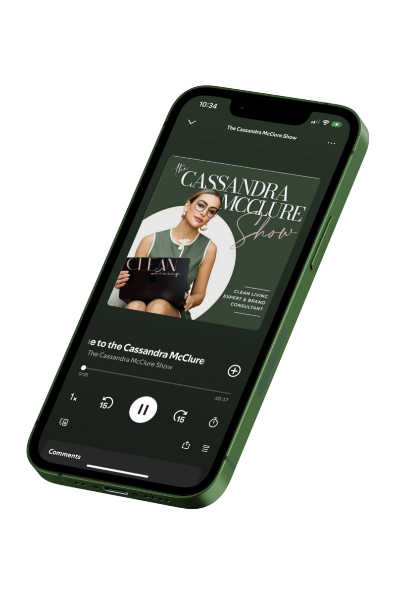 Clean Beauty Show Episode Cover on an iPhone