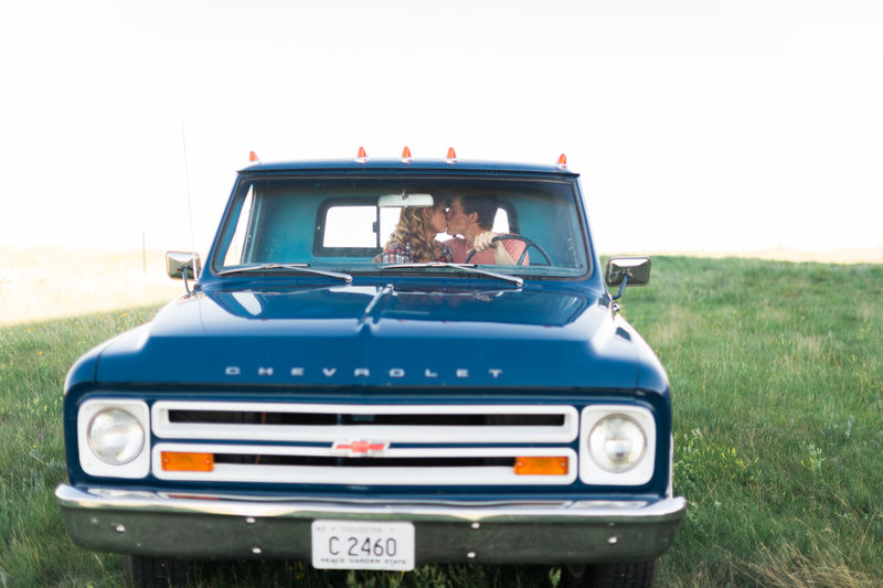 country engagement photos stanley, nd chelsy weisz photography  chevy engagement