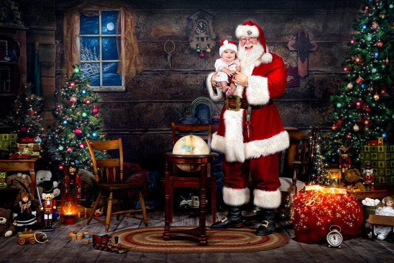 Santa Claus Christmas Tree presents gifts