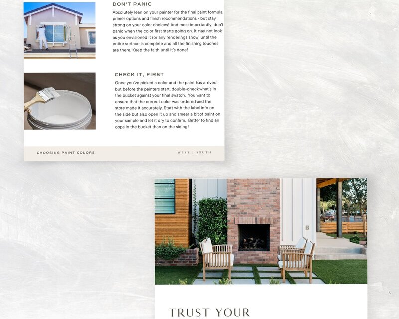 CHOOSING PAINT SAMPLES
