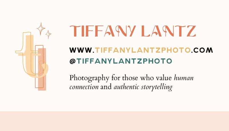 Back of a business card for Tiffany