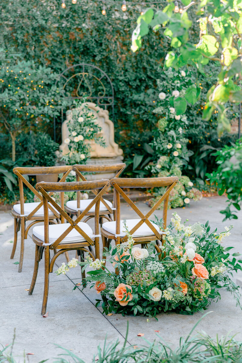 Intimate fall wedding ceremony in Charleston.