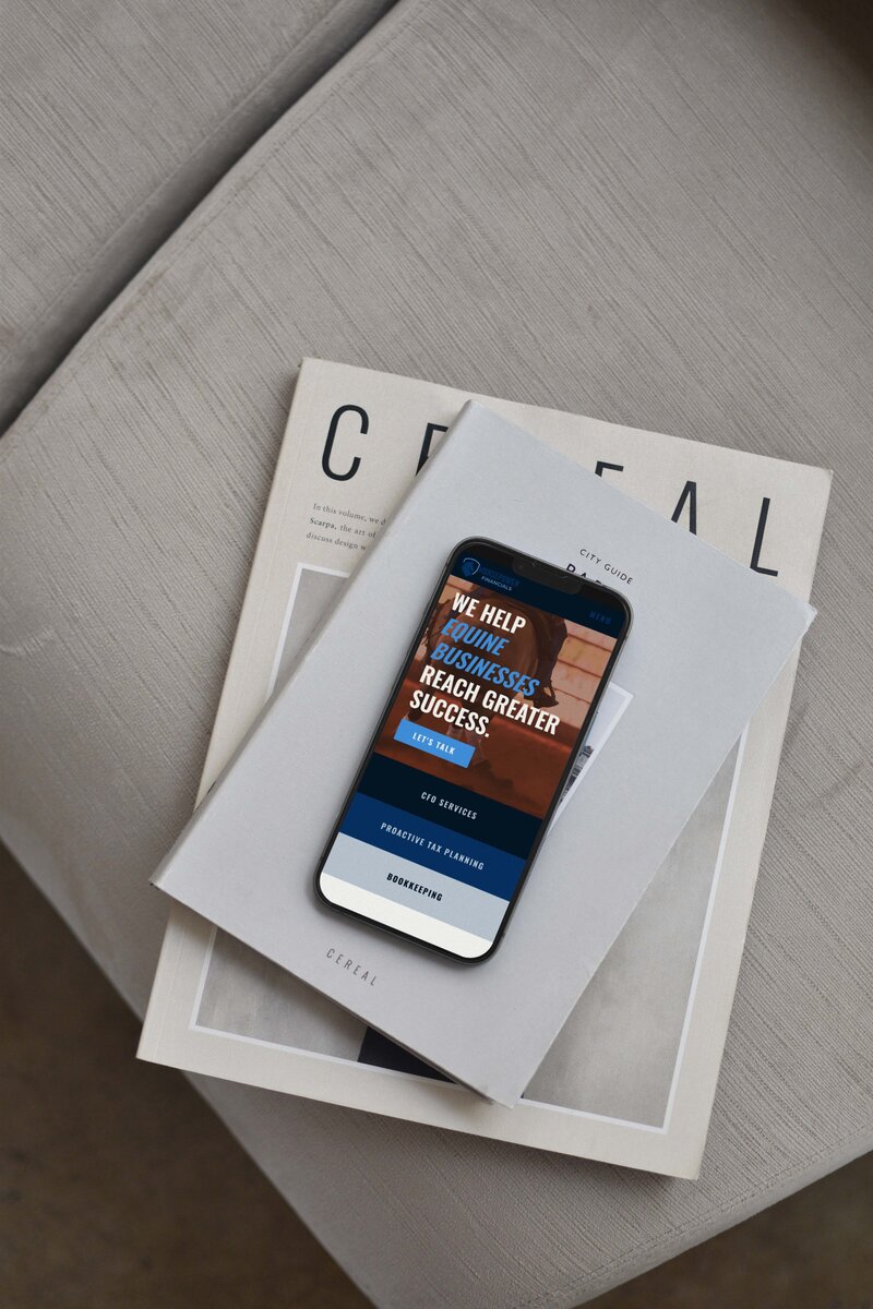 Showit website design for a construction company services page