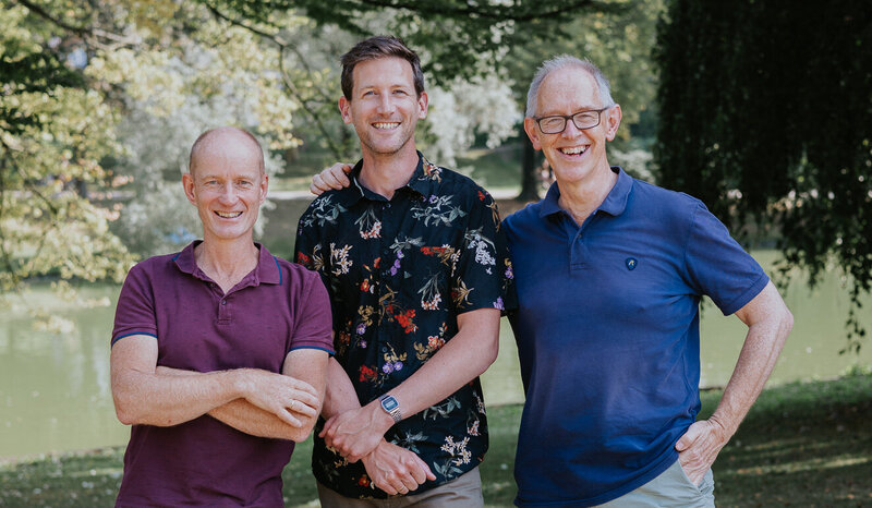 Photo of CCG elders Dick, Teun, and Arie