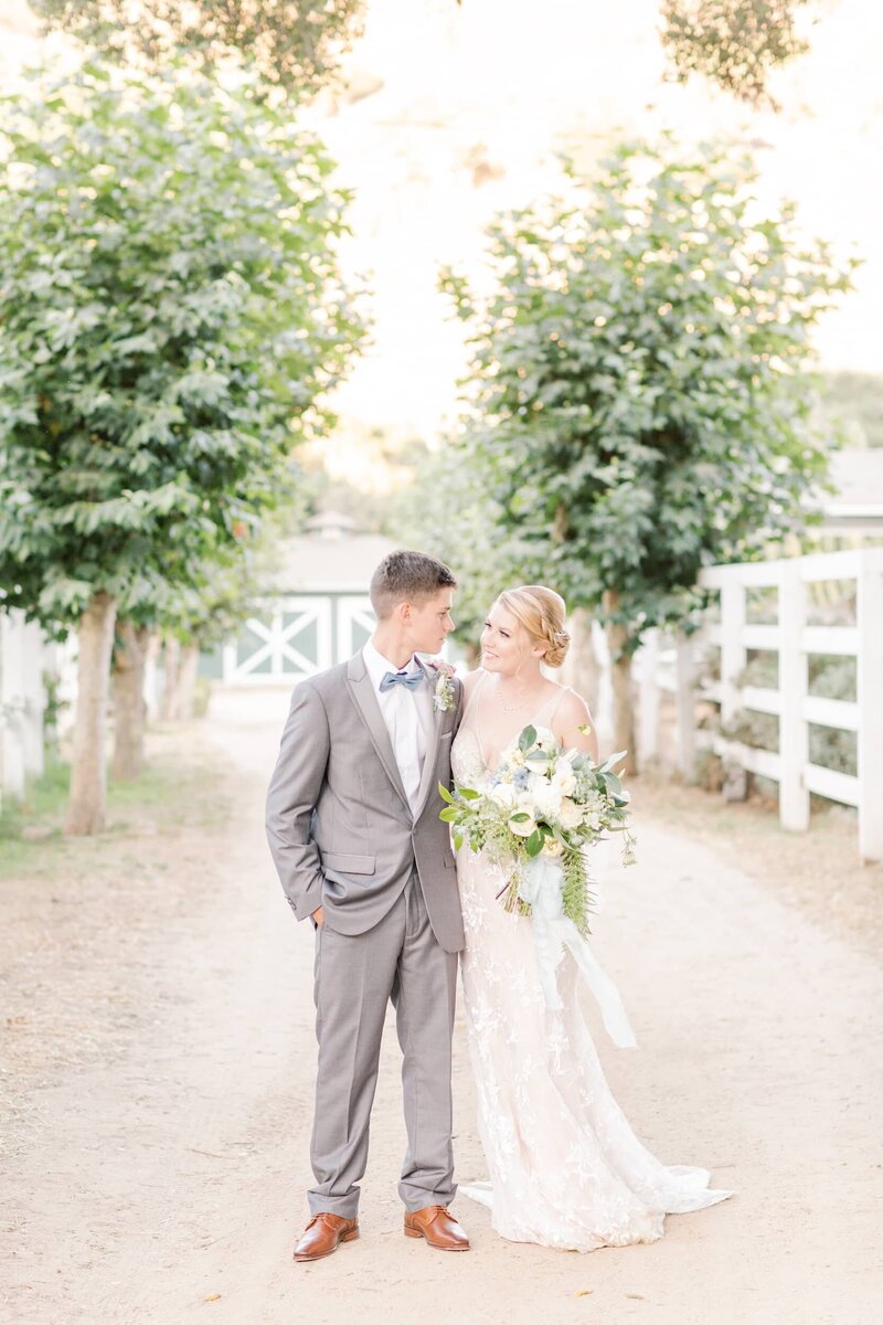 Bride and groom at Stone Pine estate