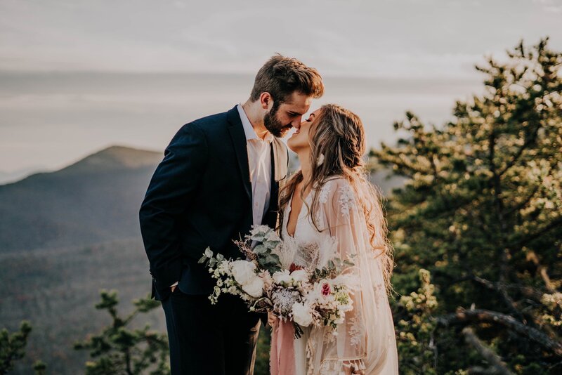 National Park Destination Hiking in the mountain elopement