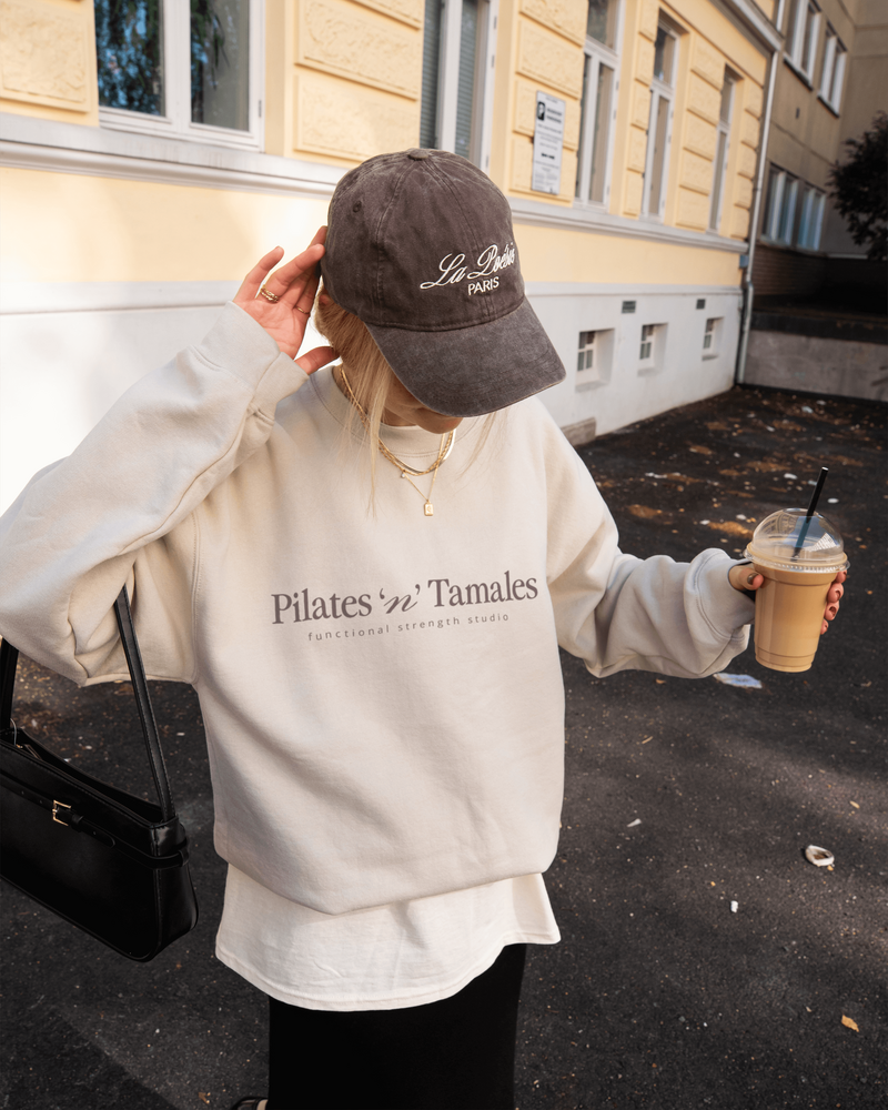 pilates & tamales sweatshirt