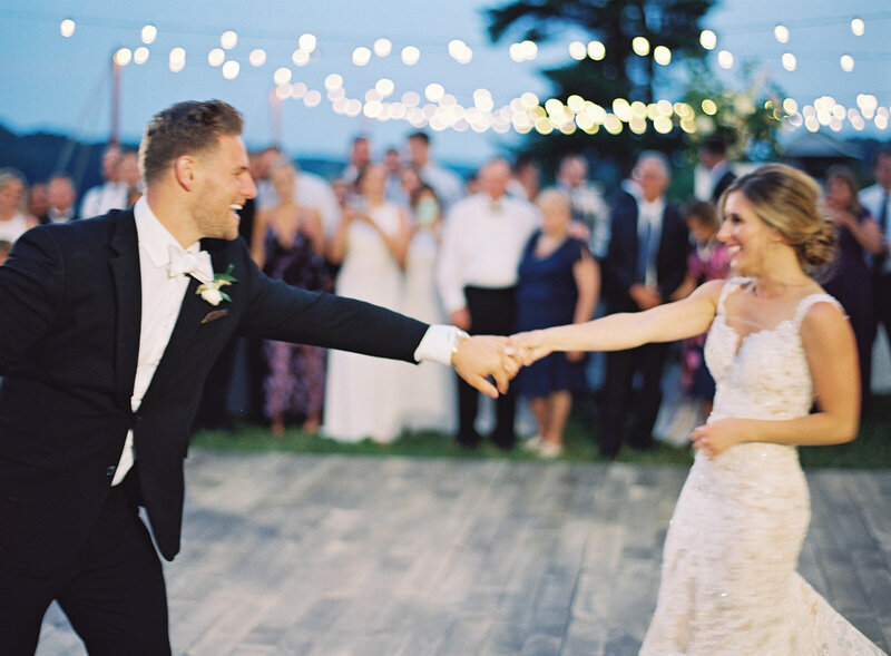 Bride and groom dancing luxury Maryland wedding
