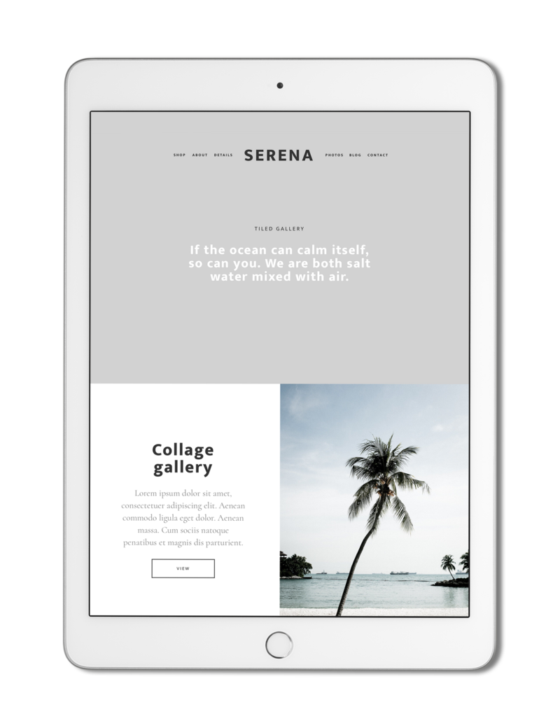 The Roar Showit Web Design Creative Website Business Template Ipad Serena 6