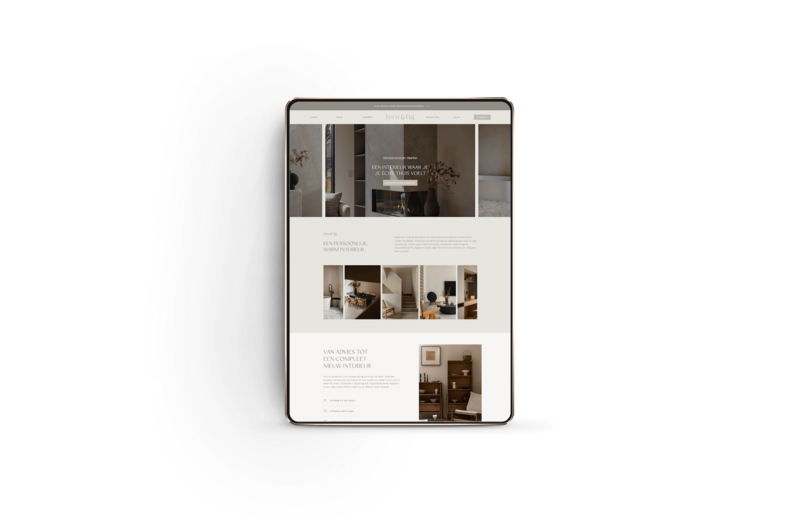 Showit website template voor interieur ontwerpers