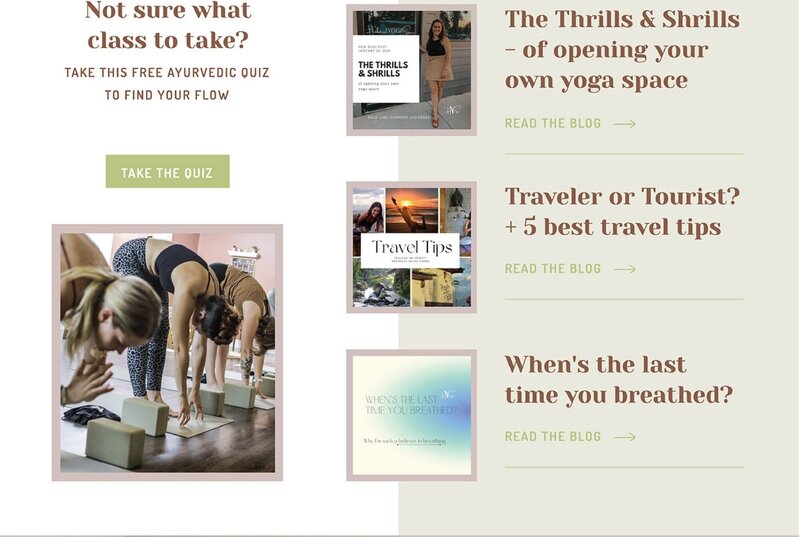 Semi Custom Website Design for Yoga Instructor Habitual Yoga Space-06
