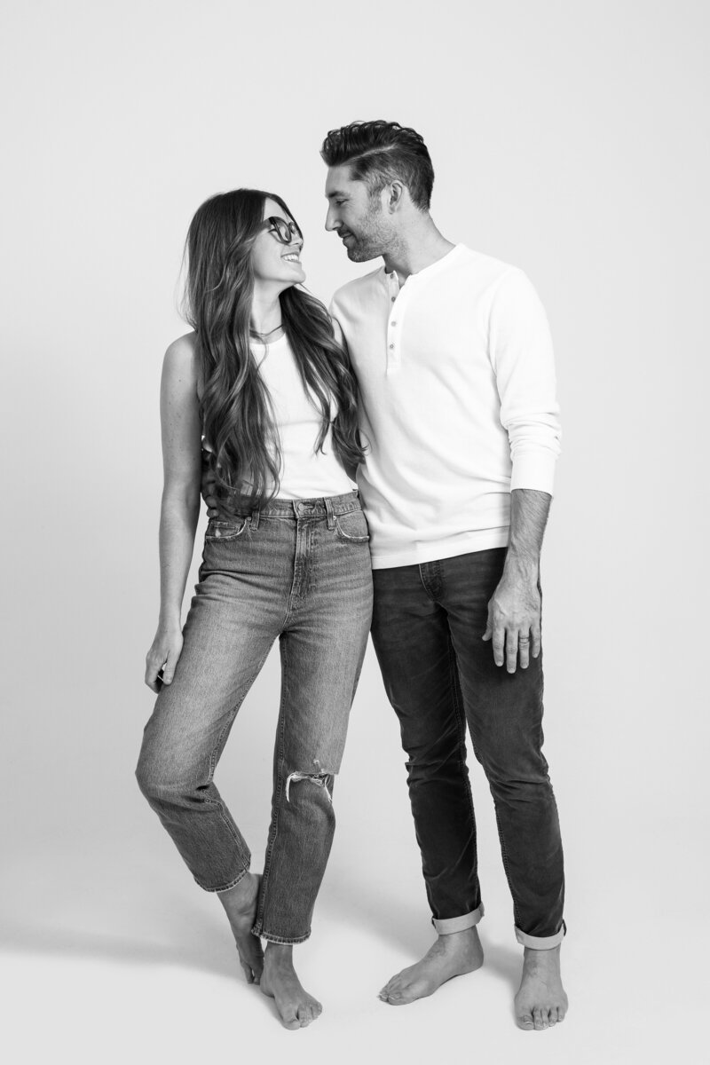 couple smiling looking at each other