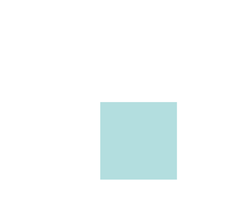 Four multi-colored shapes with a girl reading a yellow book inside the top right shape
