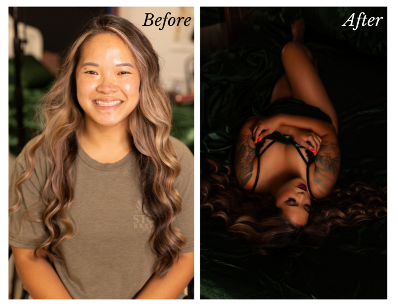 before and after boudoir babe phoenix