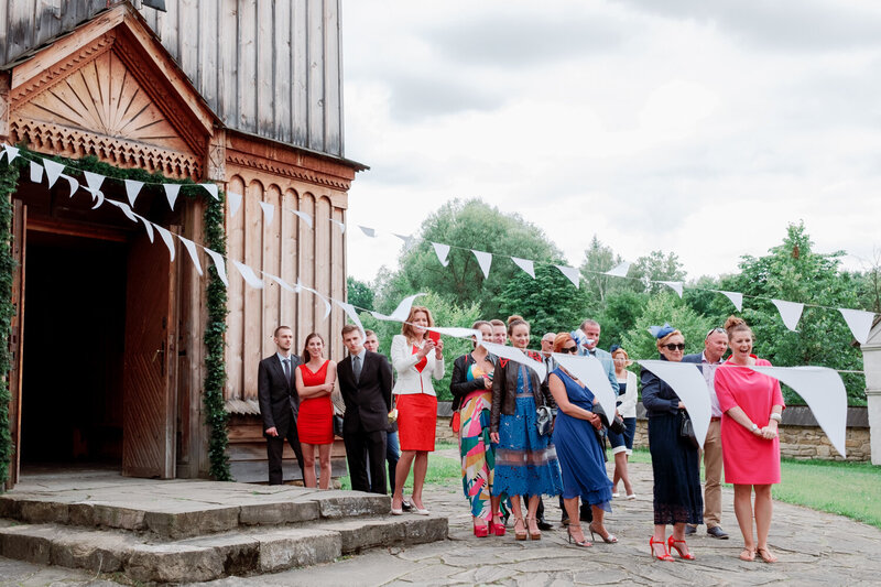 church wedding guests