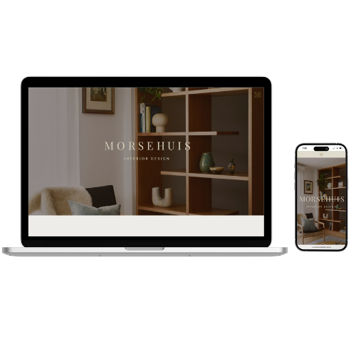 Affordable website design example for a business in the Interior Design industry Warrnambool by web designer Coja Creative presented on desktop and mobile