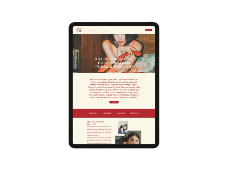 The Cherry  Showit Template iPad Mockup
