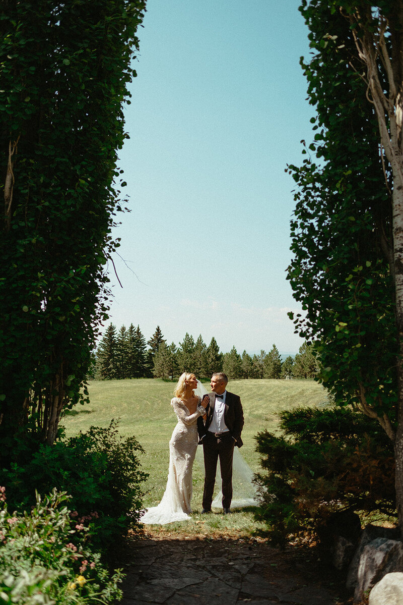 couple on wedding day