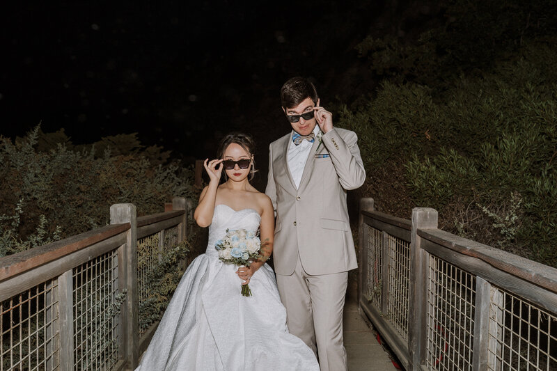 Terranea Resort Wedding Palos Verdes by Breana Isey Photography, playful candid flash.
