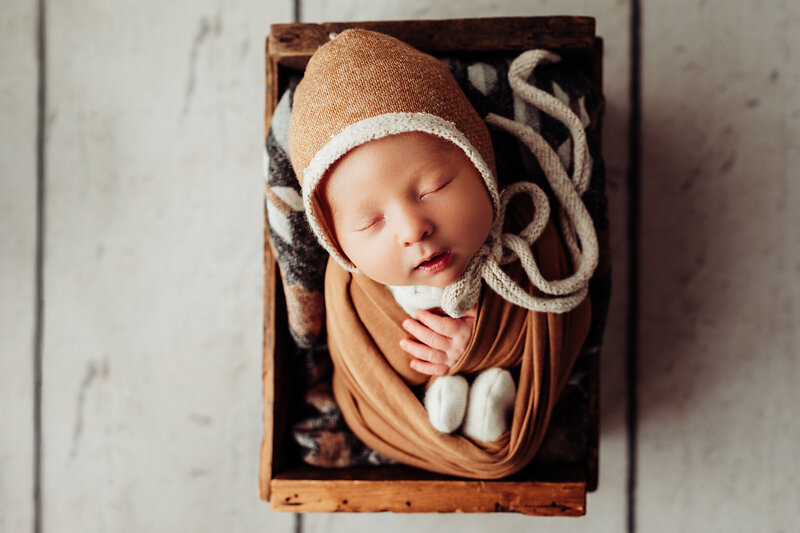 Newborn solo portrait