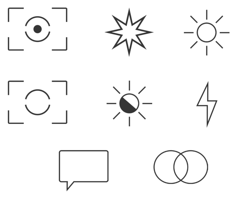 Custom icon designs for LaCour Images, a Chicago Wedding Photographer