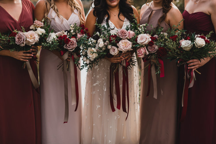 Burgundy and Blush Bouquets | Le Belvedere | Frid Events | Brittany Frid | Ottawa Florist