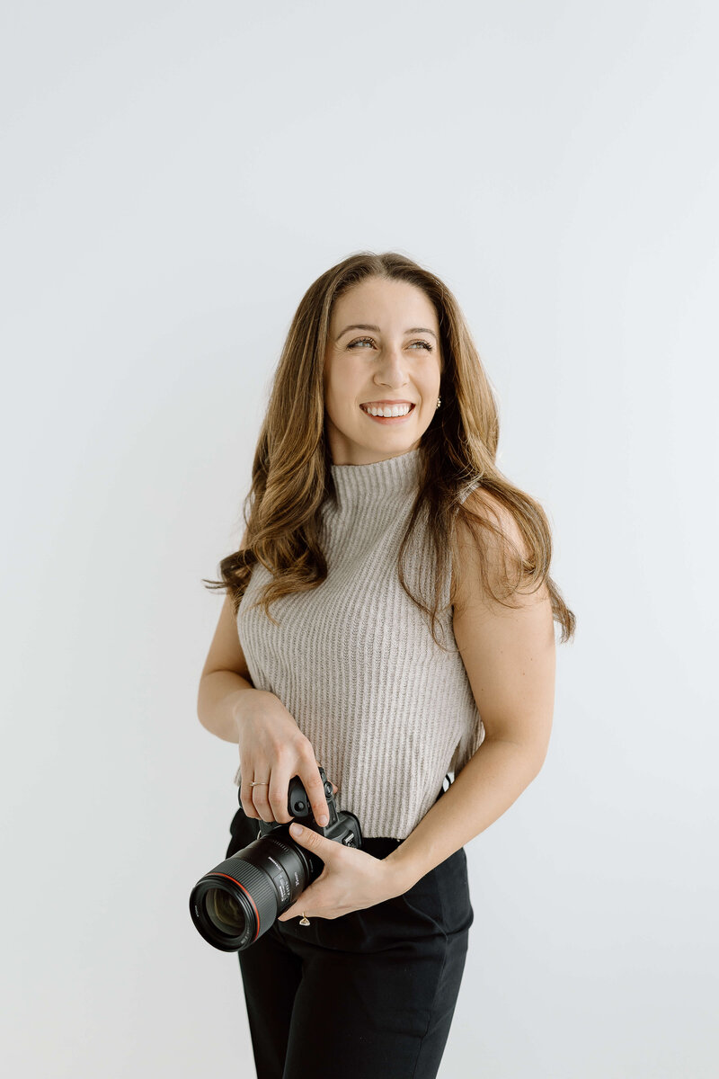 A photo of Clarissa, an Ontario wedding photographer specializing in storytelling and timeless imagery. 