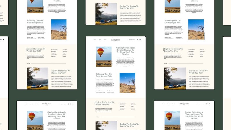 Display of multiple Golden Eagle's website package page