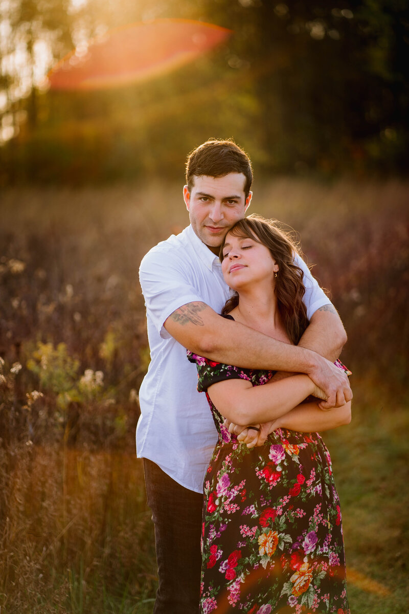 couple cuddling