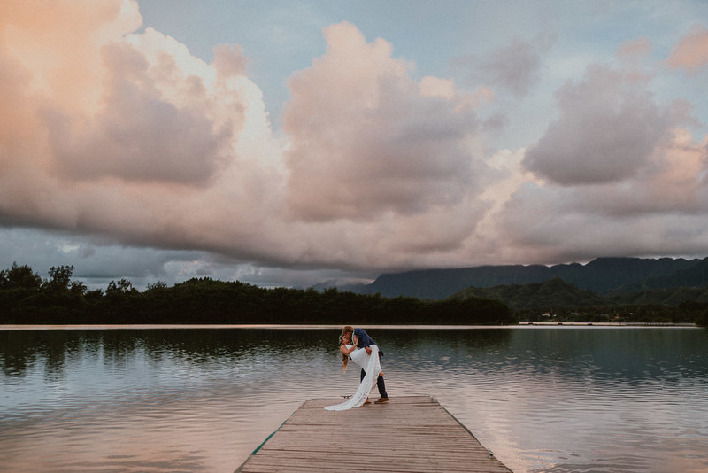 Molii-Fishpond-Kualoa-Ranch-Dock-Secret-Island-Wedding-Elopement-Royal-Hawaiian-Pink-Hotel-Wedding-Oahu-Maui-Elopement-Chelsea-Abril-Photography-Hawaii-Photographer