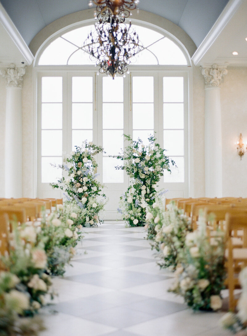 floral decor at luxury ceremony