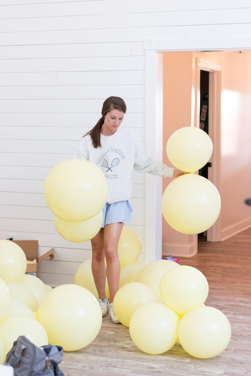 Pastel balloon installation Charlotte NC