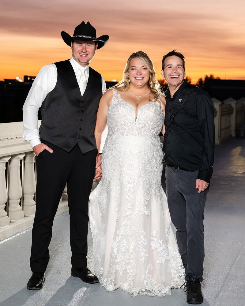 eric with wedding couple