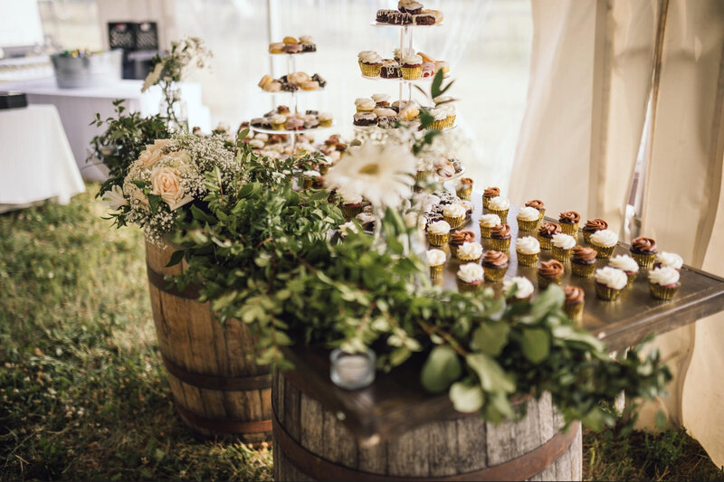 Wiskey barrel table 2-Rori Ranch Rentals