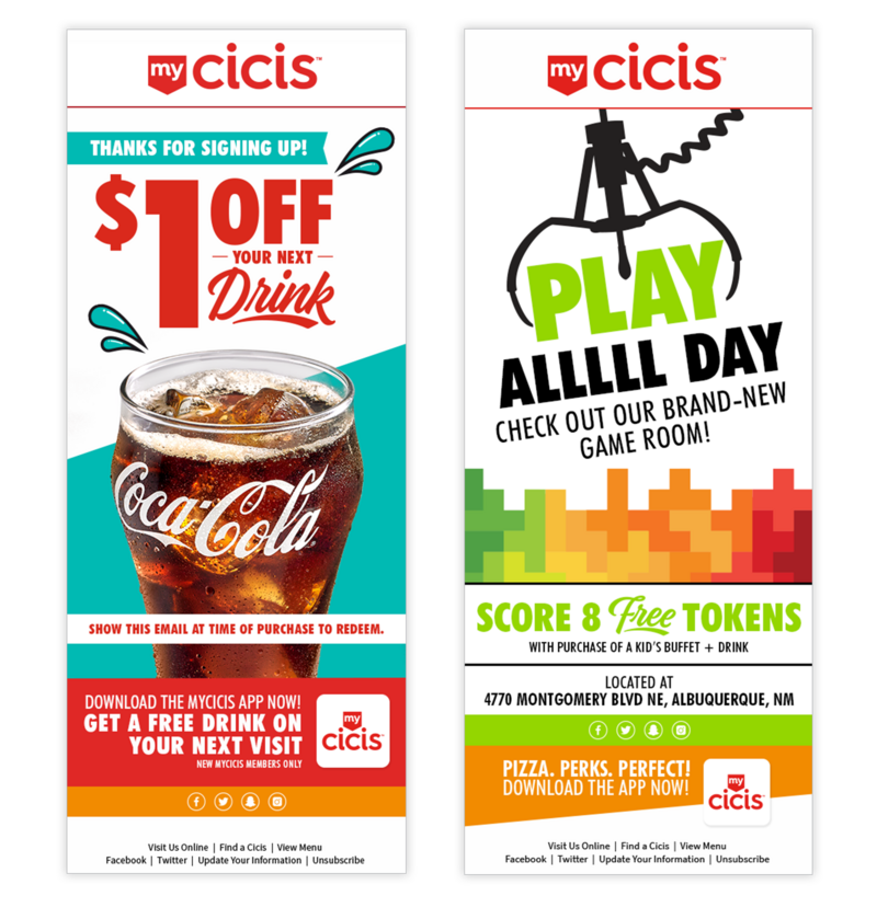 Cicis Pizza | Restaurant | Email Design | Graphic Designer | Van Curen Creative