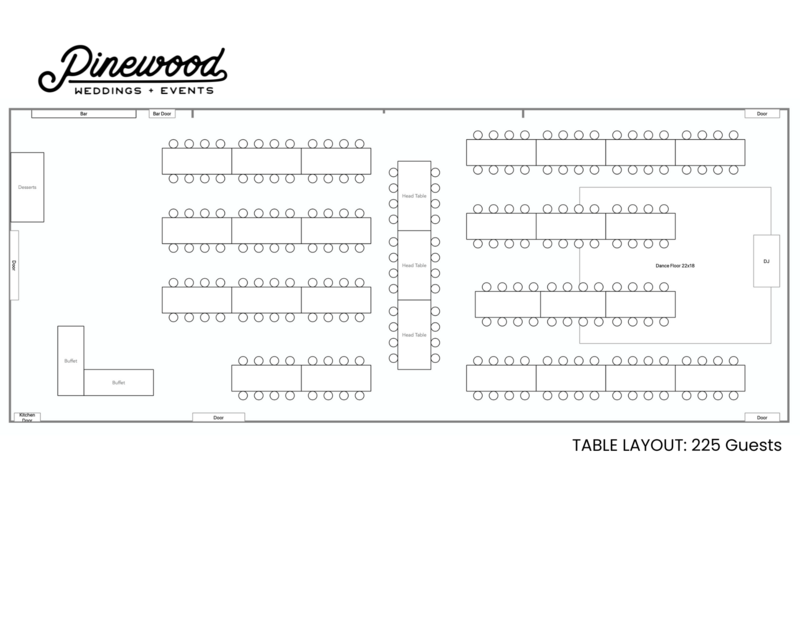 Pinewood Weddings and Events - Modern Wedding and Event Venue in Minnesota's Pine Forest - Talbe Layouts - 21