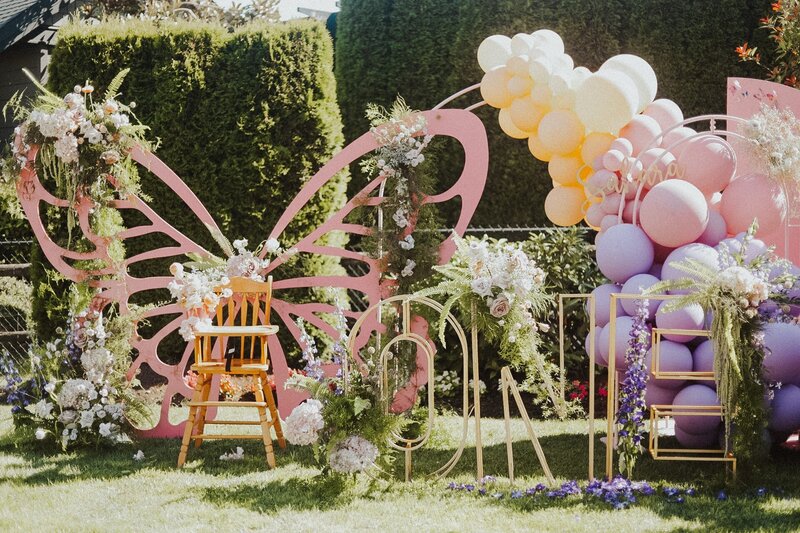 birthday party event decor and styling in Cloverdale