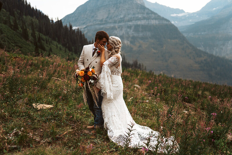 wedding and elopement photographer logan pass montana