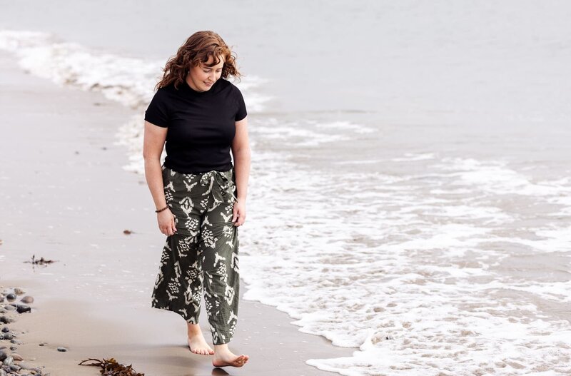 Life coach Grainne walking at the beach