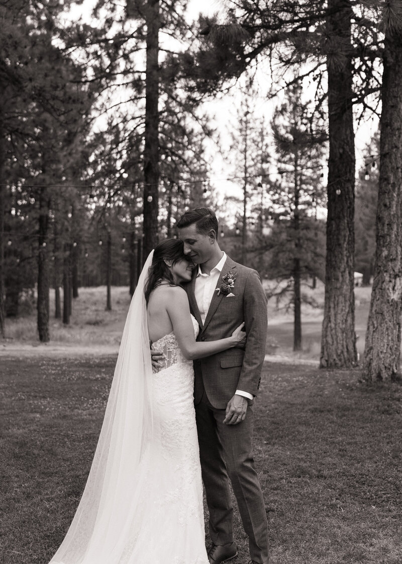 Sunset portrait of newlyweds in Coeur d'Alene, Idaho