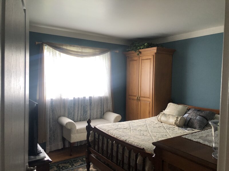 Photo of a bedroom  before it was remodeled and staged.