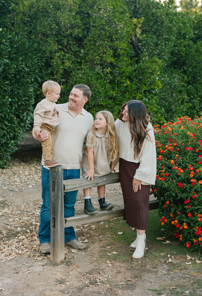 family holding each other in the desert