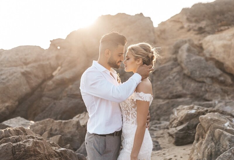 Romantic sunset photos at leo carrillo state beach