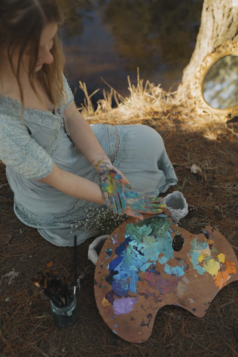 Devin Tormey in her studio