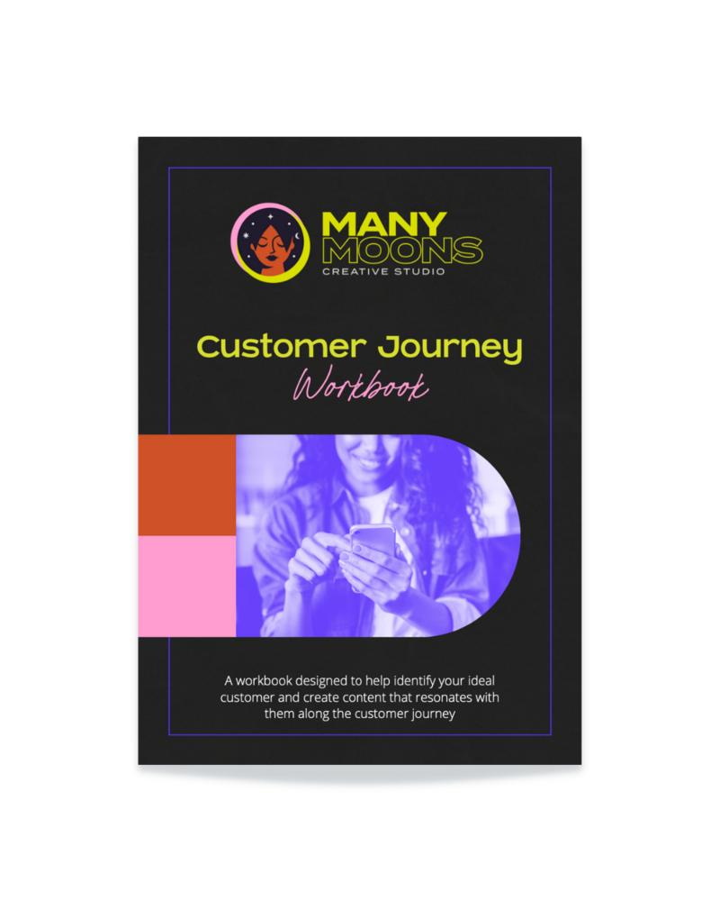 Customer journey content planning workbook designed to help identify your ideal audience and create effective content