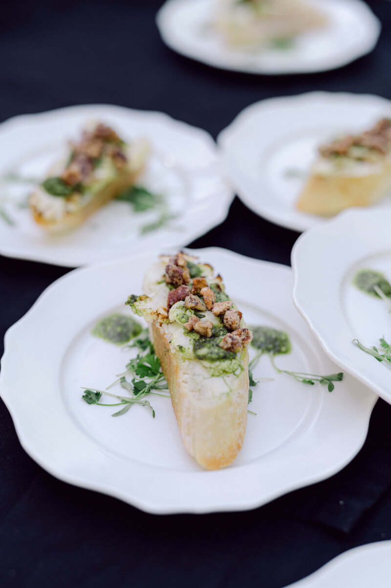 Small bites at a formal corporate event.
