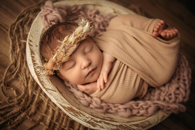 baby boy newborn session in ashley mcclintock photography studio 2